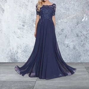 NWT Blue Lace Gown
